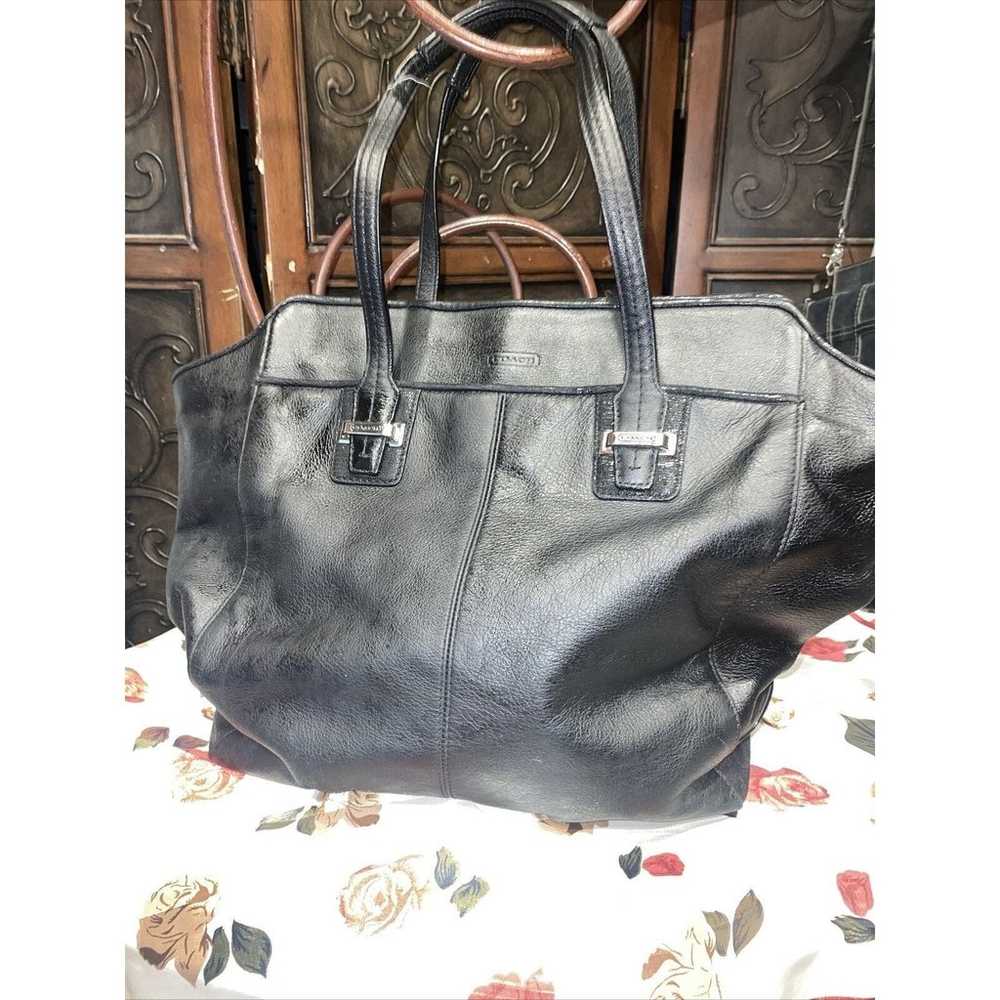 Coach Black Pebble Leather Tote / Hand Bag / Purse - image 4