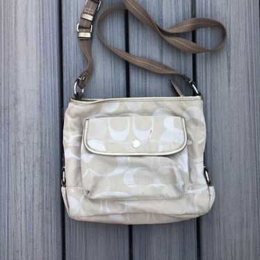 Coach Crossbody shoulder bag purse handbag beige … - image 1