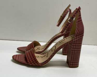 Sam Edelman Yaro Plaid Print Platform Heels Pink … - image 1