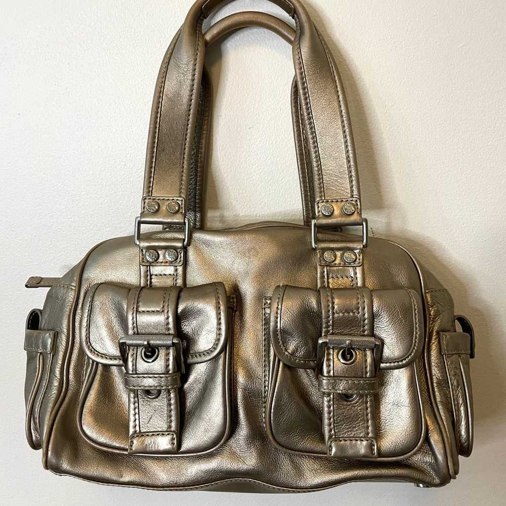 Used Condition- MK Michael Kors Pewter Satchel Ba… - image 1