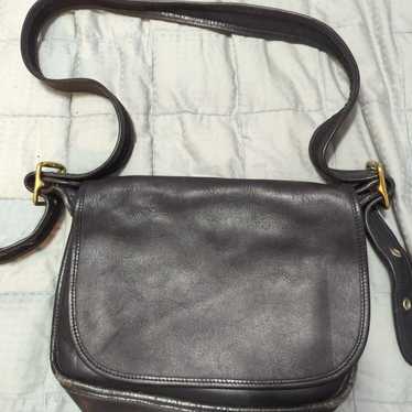 Outlet Coach Black Smooth Leather Satchel vintage