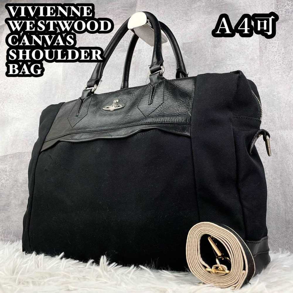 A4 size Vivienne Westwood canvas 2WAY shoulder bag - image 1