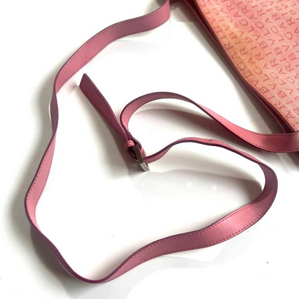 BVLGARI Bulgari Shoulder Bag Sacoche Pink Canvas … - image 7