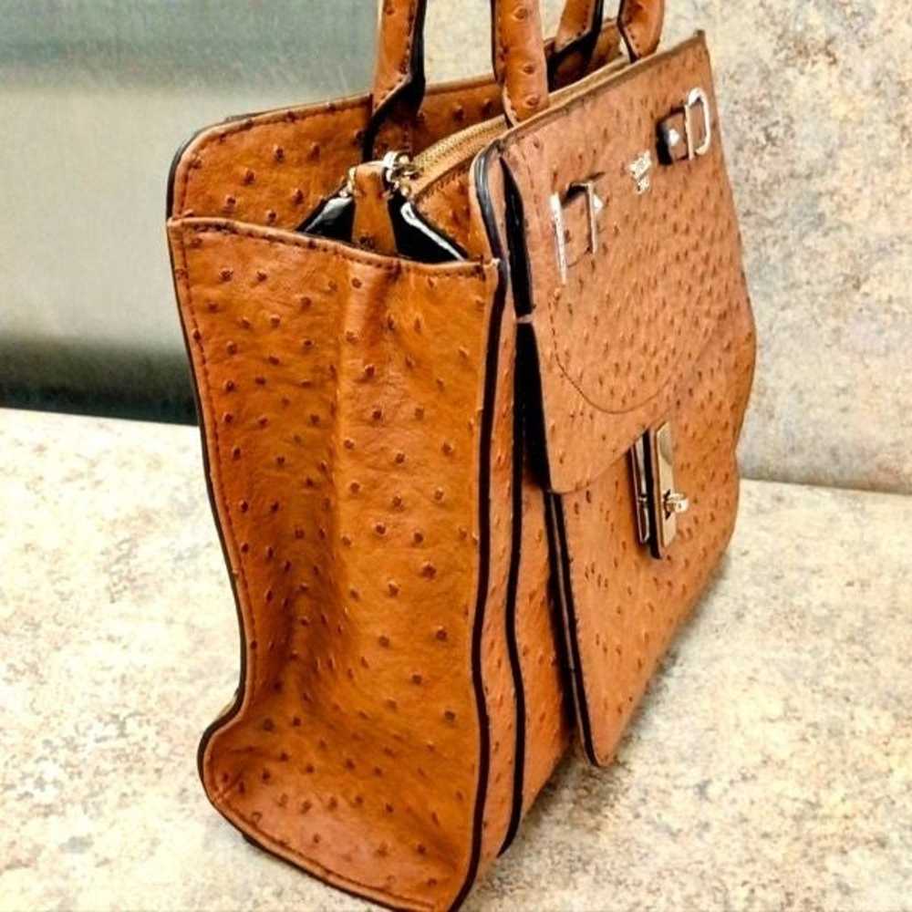 Guess Ostrich Leather Satchel - image 2