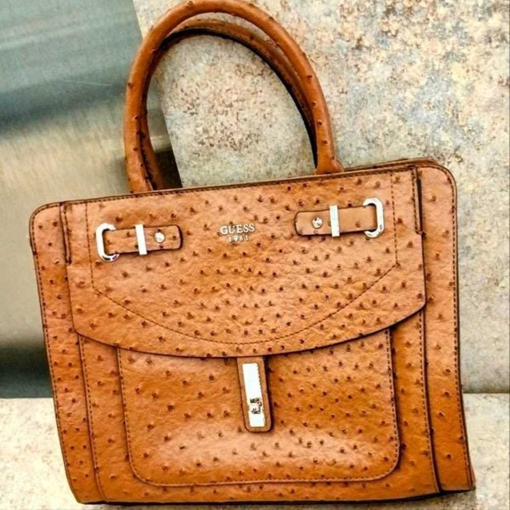 Guess Ostrich Leather Satchel - image 3