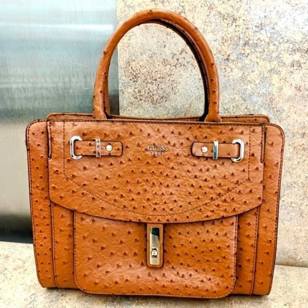 Guess Ostrich Leather Satchel - image 4