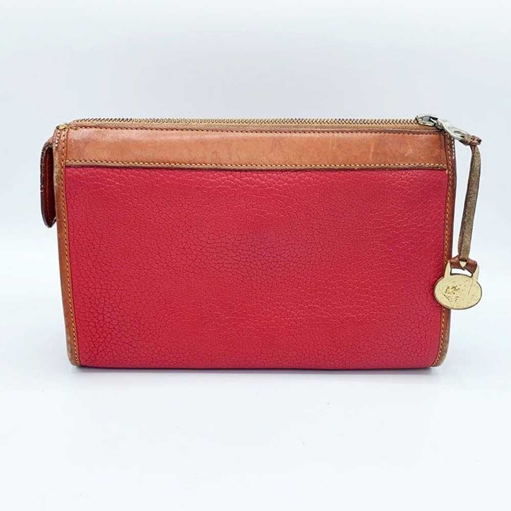 VINTAGE DOONEY & BOURKE RED BROWN PEBBLED LEATHER… - image 2