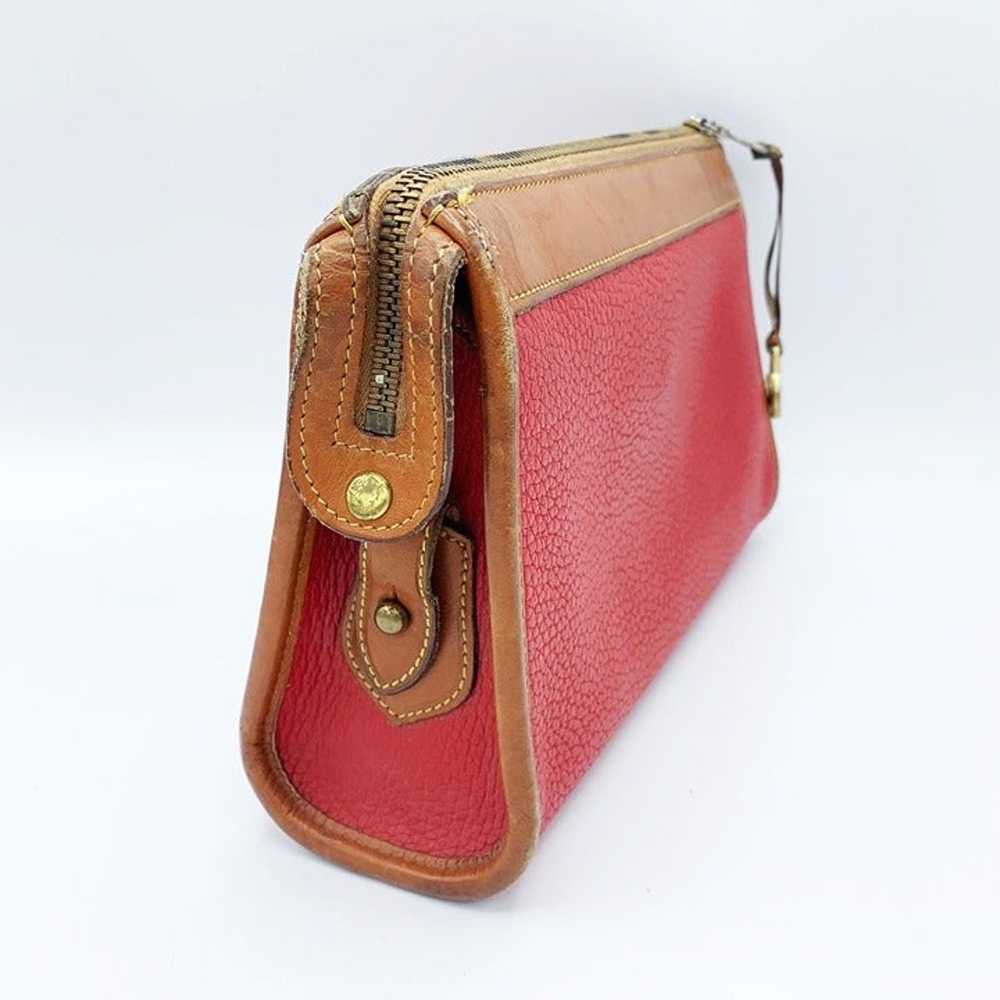 VINTAGE DOONEY & BOURKE RED BROWN PEBBLED LEATHER… - image 5