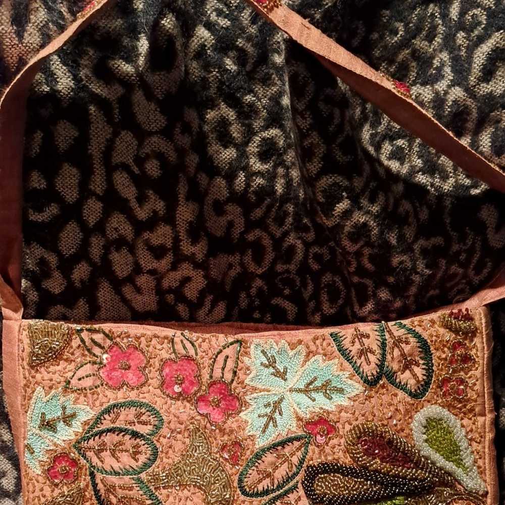 Gorgeous Vintage Sachi Bag Embroidered and Beaded… - image 1