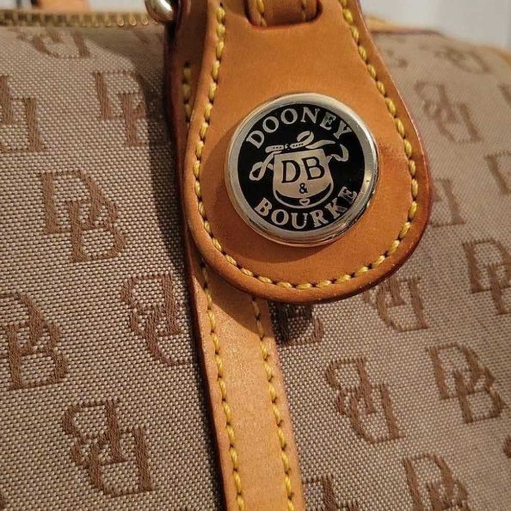 Dooney & Bourke vintage Monogram Canvas and Leath… - image 2