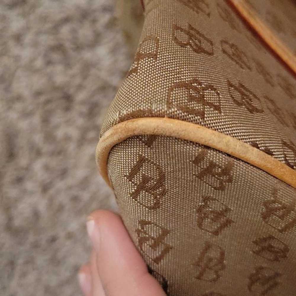 Dooney & Bourke vintage Monogram Canvas and Leath… - image 9