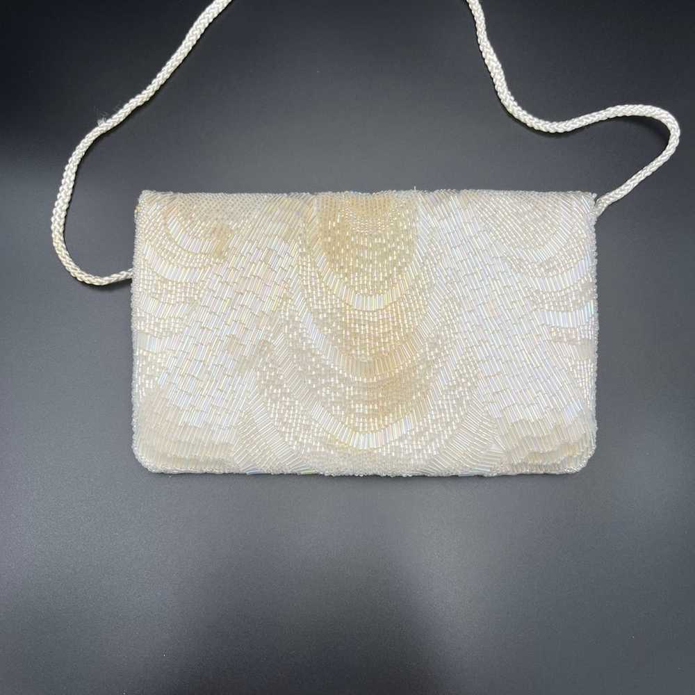 Vintage CARLA MARCHI RR Beaded Evening Purse Clut… - image 3