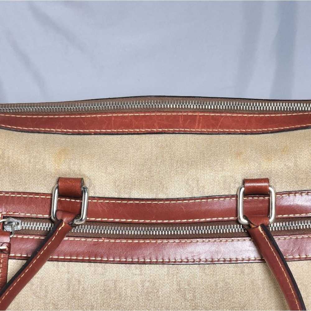 Vintage Dooney & Bourke Brown Leather & Tan Monog… - image 12