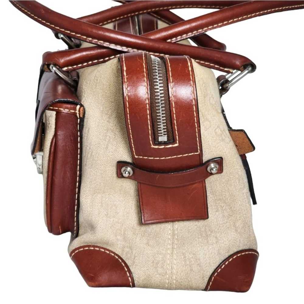 Vintage Dooney & Bourke Brown Leather & Tan Monog… - image 3