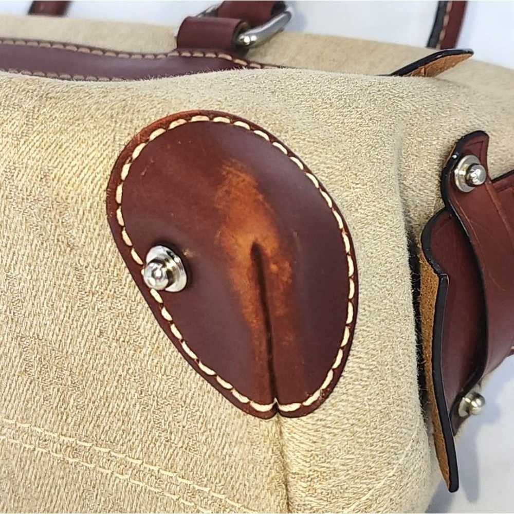 Vintage Dooney & Bourke Brown Leather & Tan Monog… - image 6