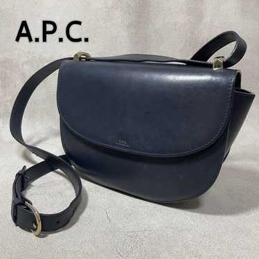 A.P.C. Half Moon Geneva Shoulder Bag Navy