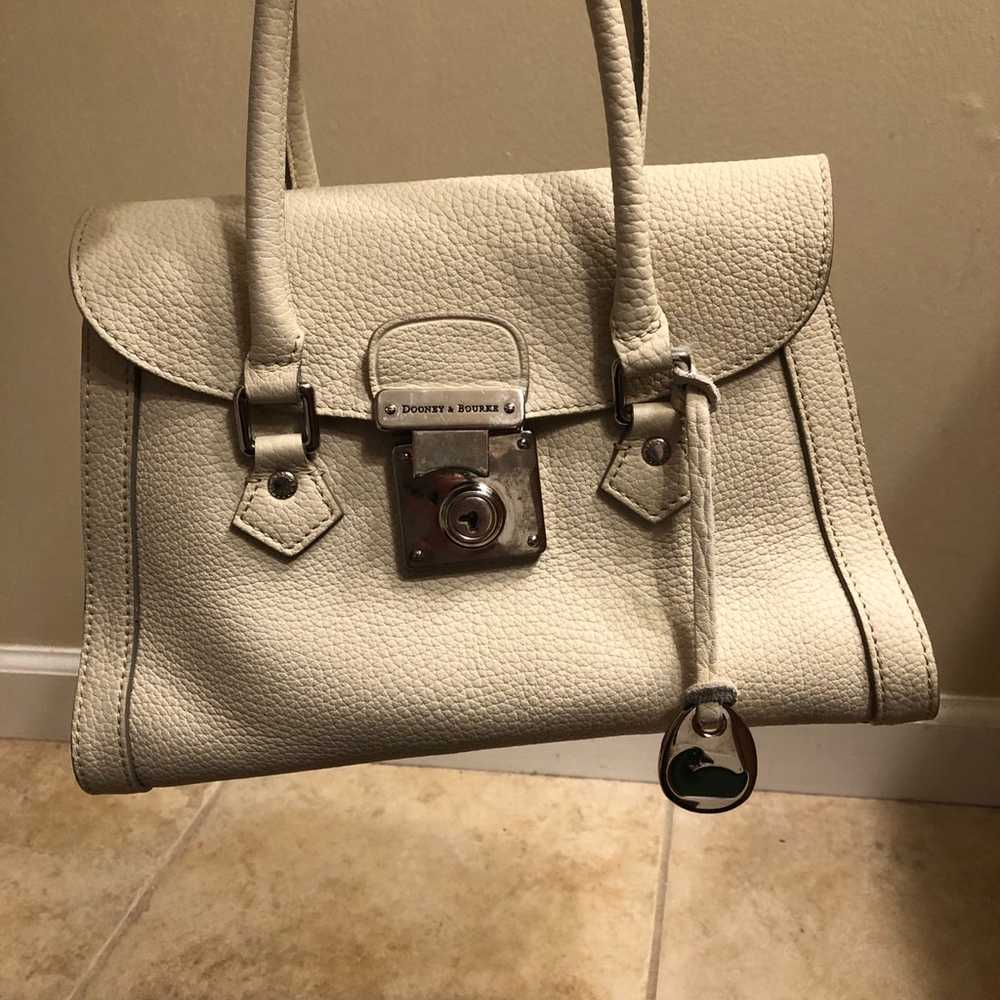 Vintage Dooney and Bourke pebbled leather push lo… - image 1