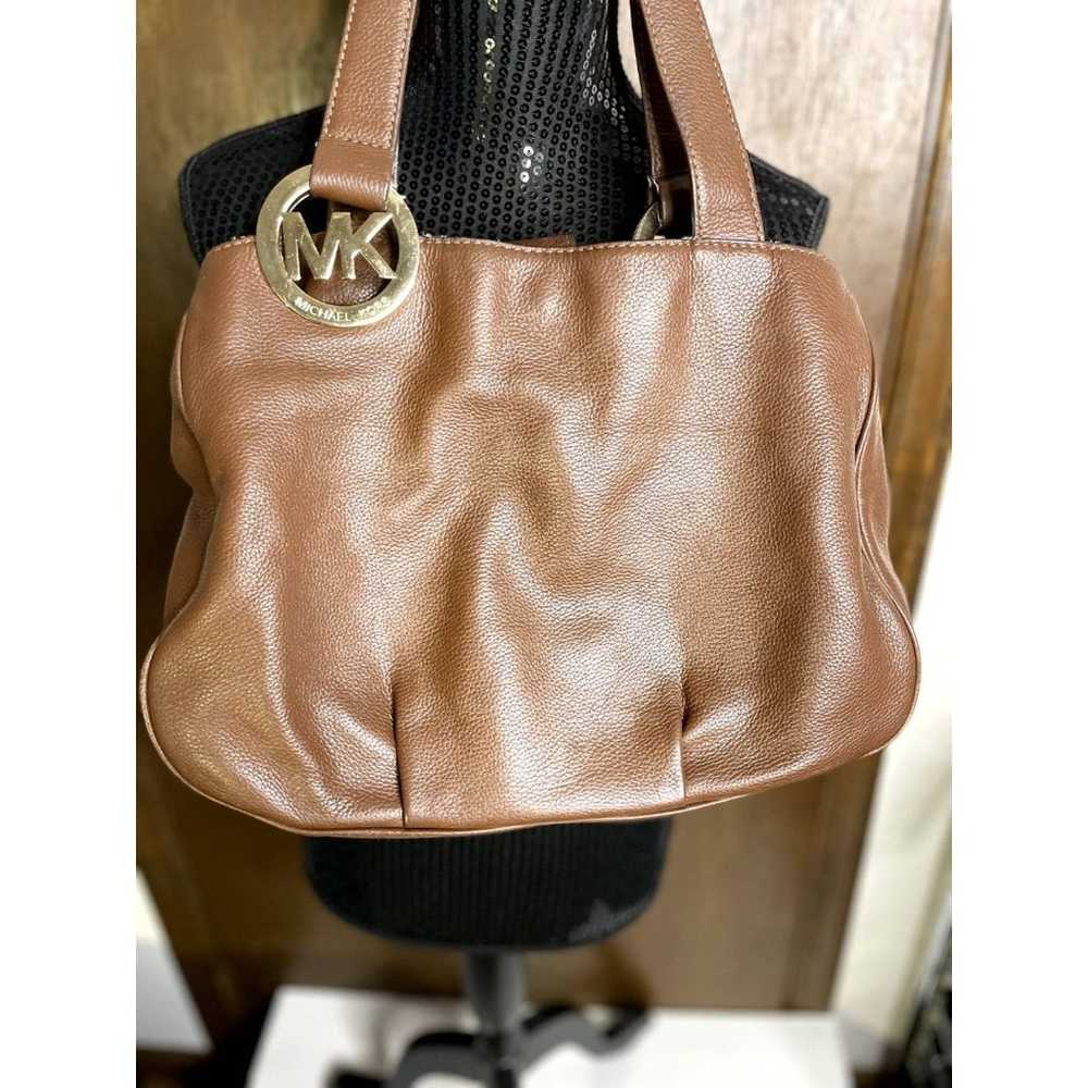 Michael Kors Vintage Fulton Large Brown Should Bag - image 3