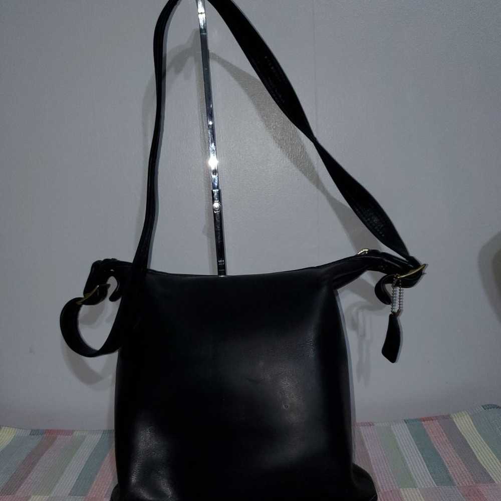 Coach VINTAGE Black Leather Crossbody Ba - image 2