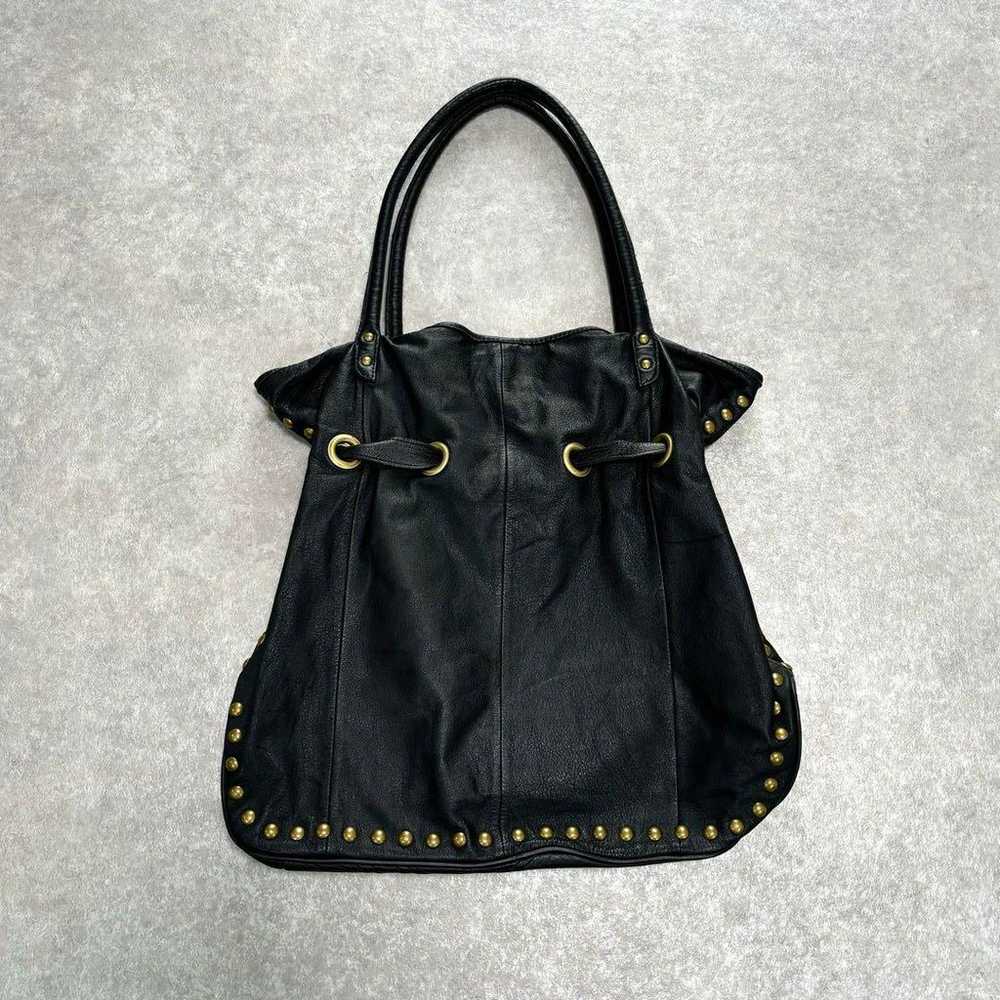 leather studs tassel fringe tote bag - image 7