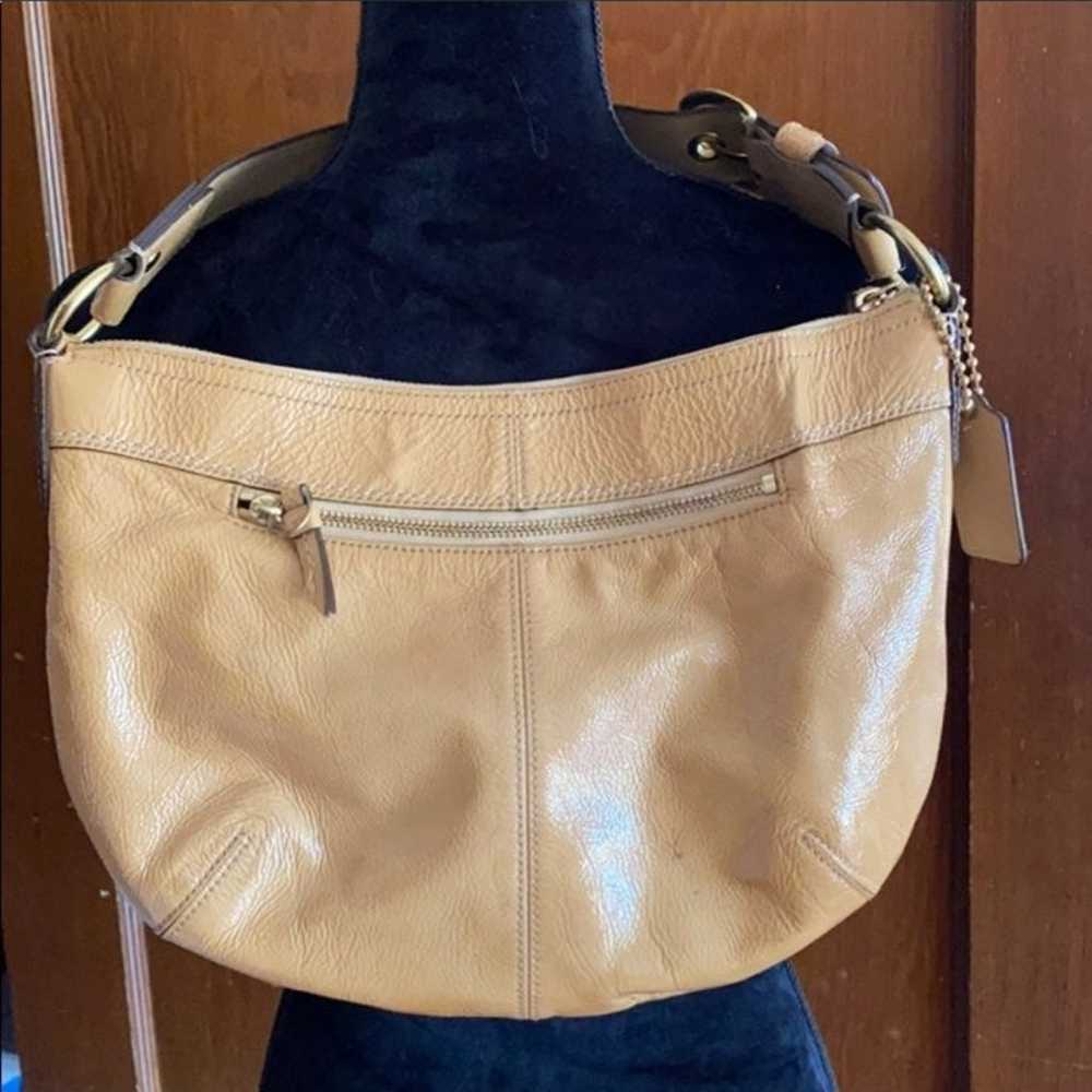 COACH bag purse~patent leather camel~vin - image 2