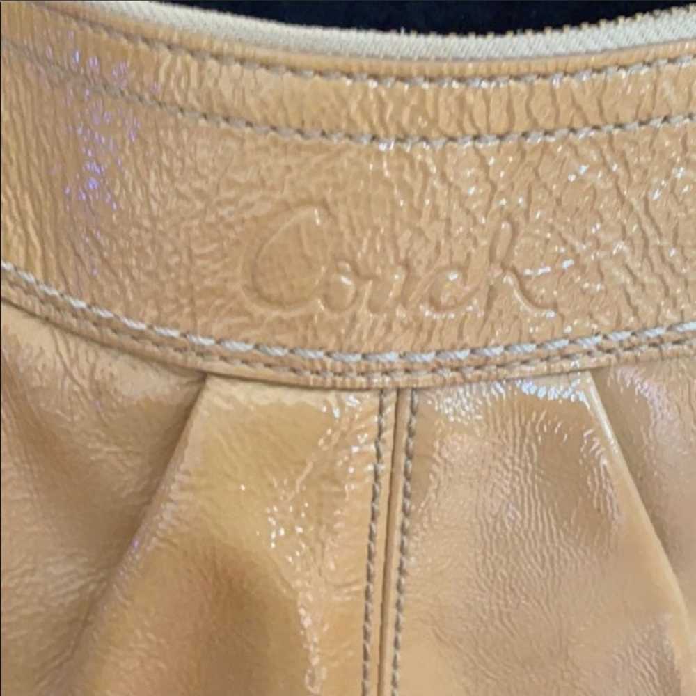 COACH bag purse~patent leather camel~vin - image 3