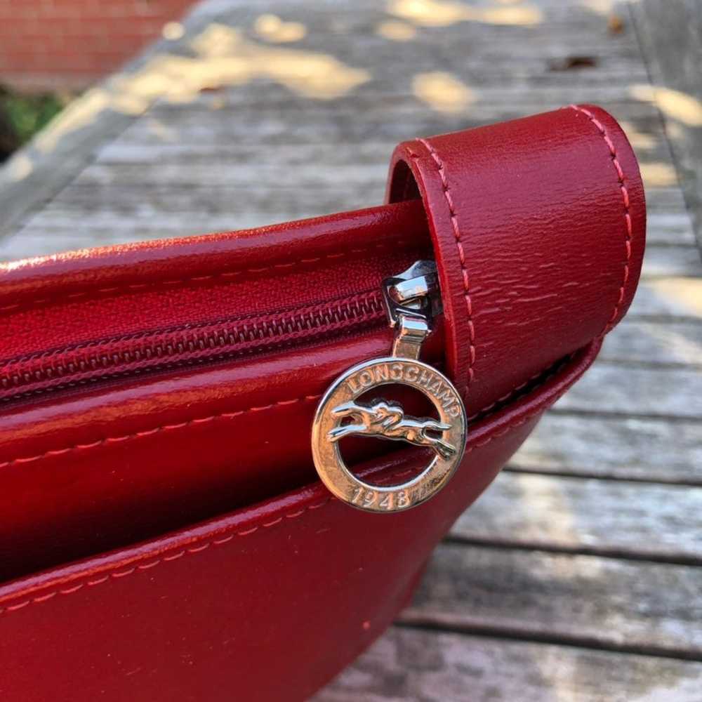 Vintage Longchamp  Red Leather Shoulder - image 8