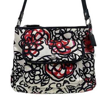 Coach Daisy Kyra hot Floral Graffiti Tote Poppy F16914 XL Crossbody Messenger