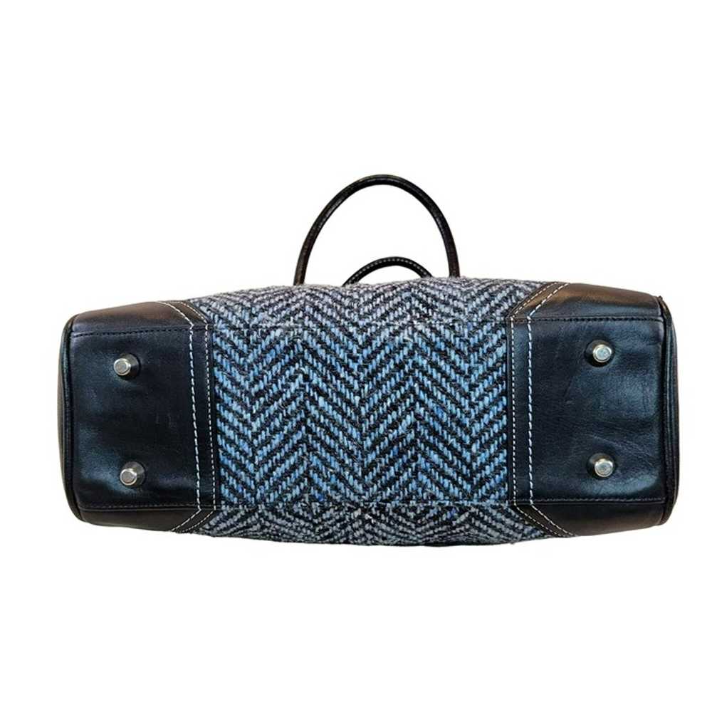 Coach Hamilton Hobo Tweed Blue Black Herringbone … - image 7