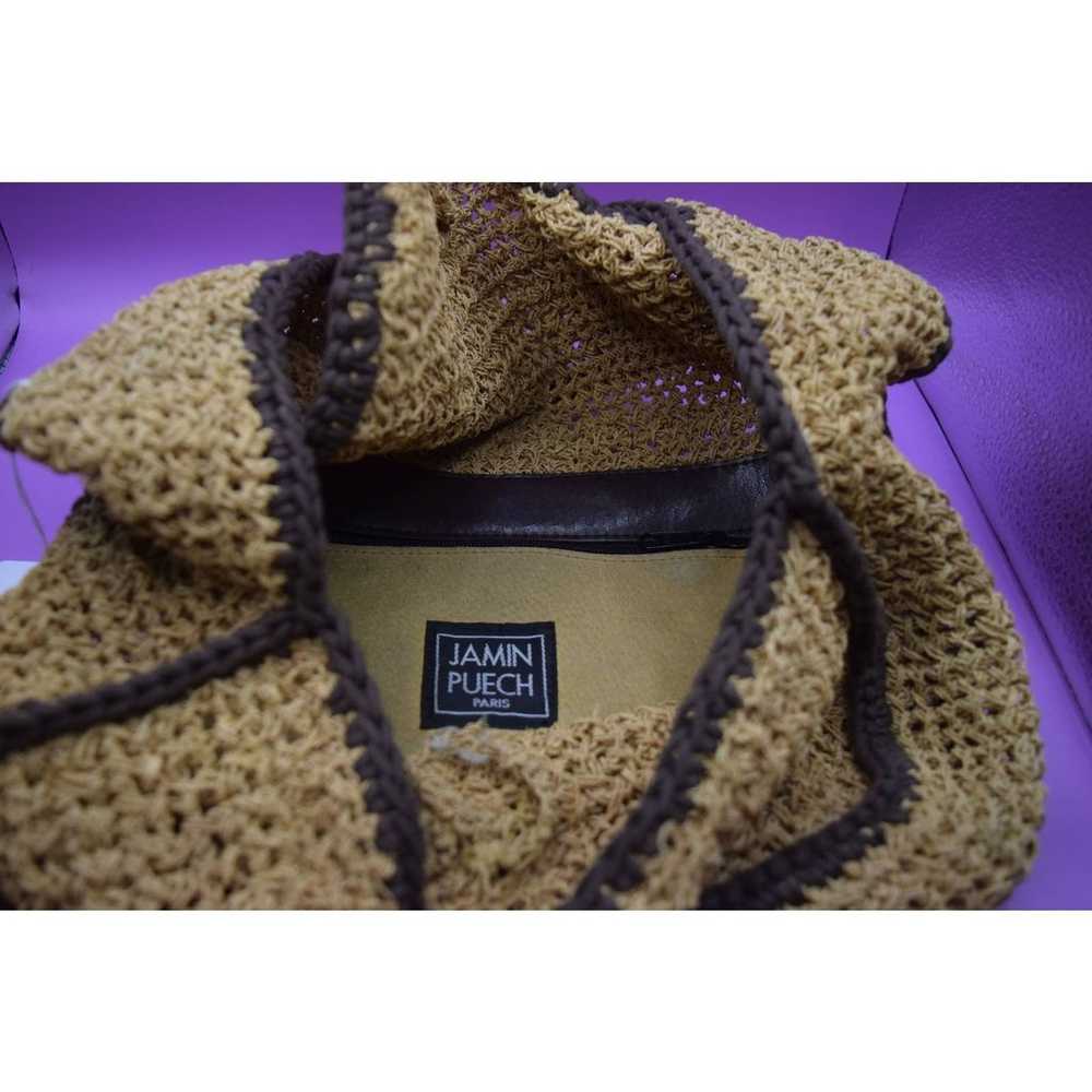 Vintage Jamin Puech Tan Brown Knit Handbag - image 4