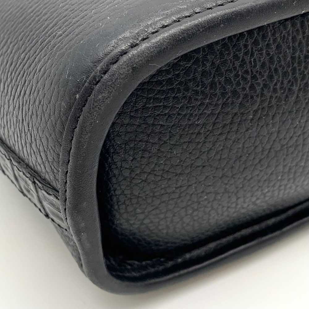 Brighton Vintage Black Croc Embossed Leather Satc… - image 8