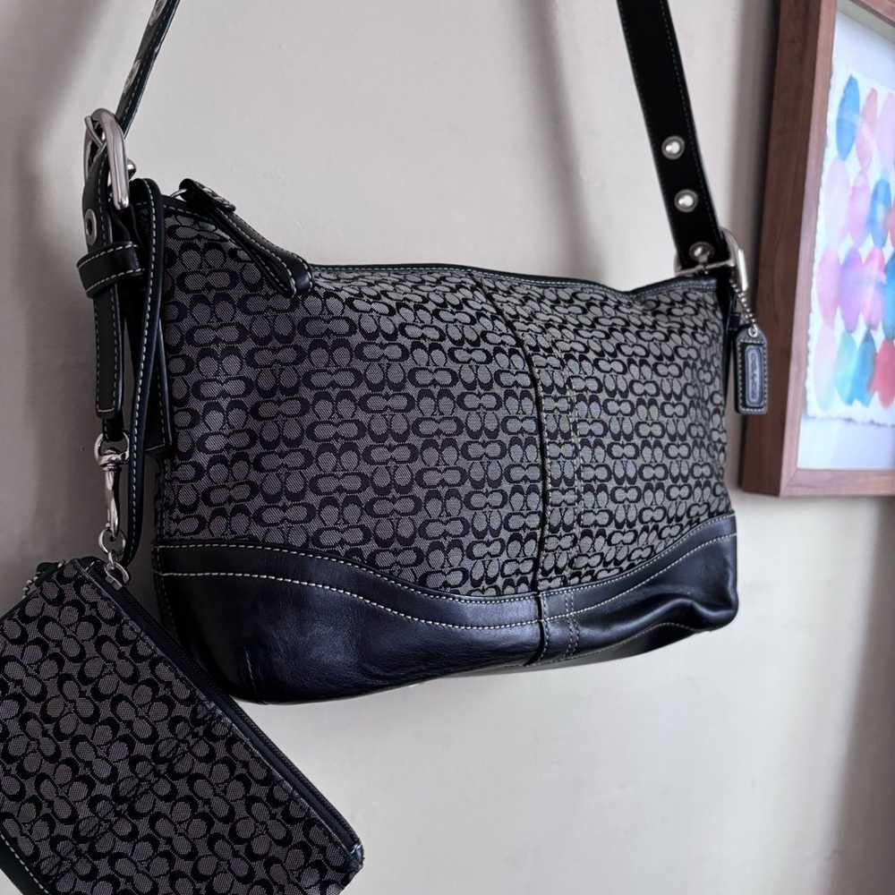 COACH Y2K Black and Charcoal Soho Signature Cross… - image 3