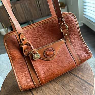 Dooney & Bourke Brown Pebbled Satchel