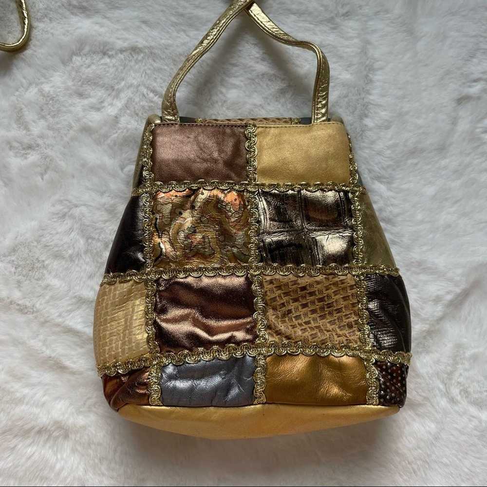 Gino Vintage 70s Patchwork Leather Bag - image 3