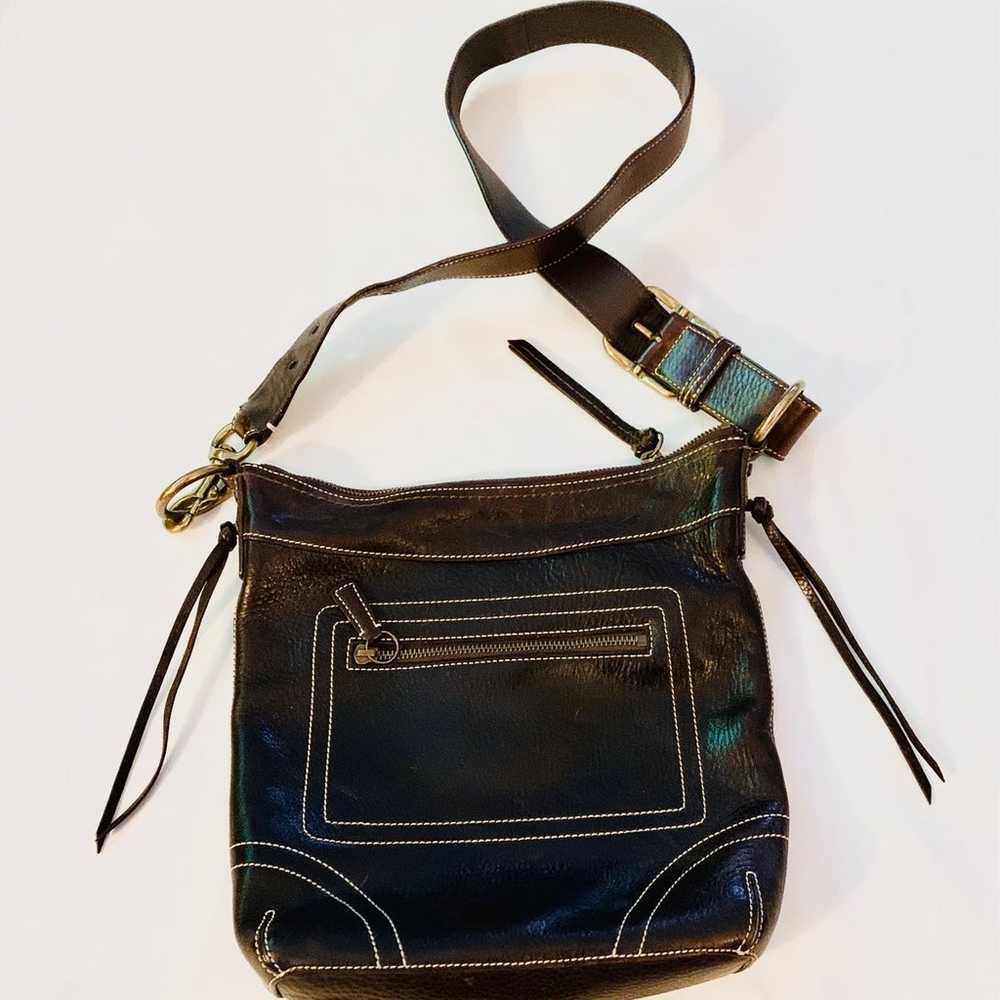 Vintage Coach mahogany crossbody bag - image 4