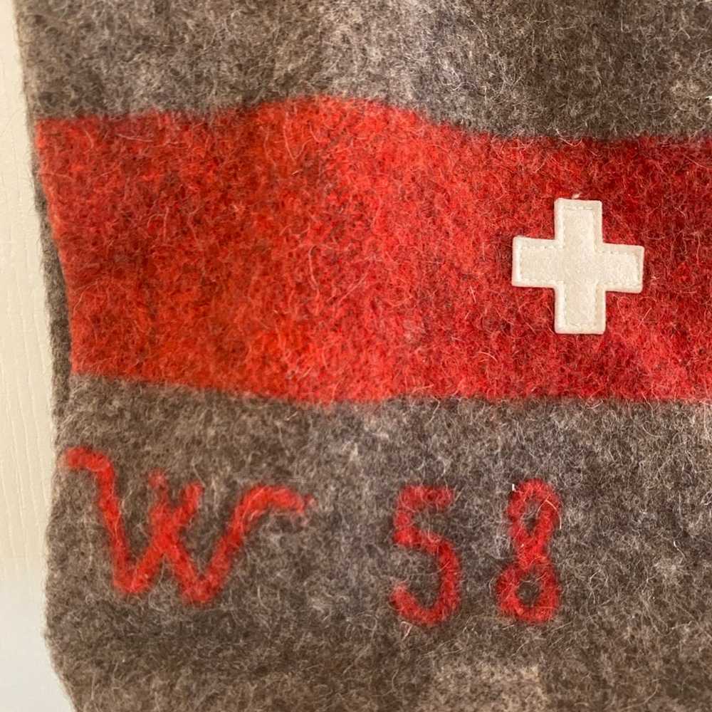 Karlen Swiss Army Vintage Army Wool Blanket Large… - image 2