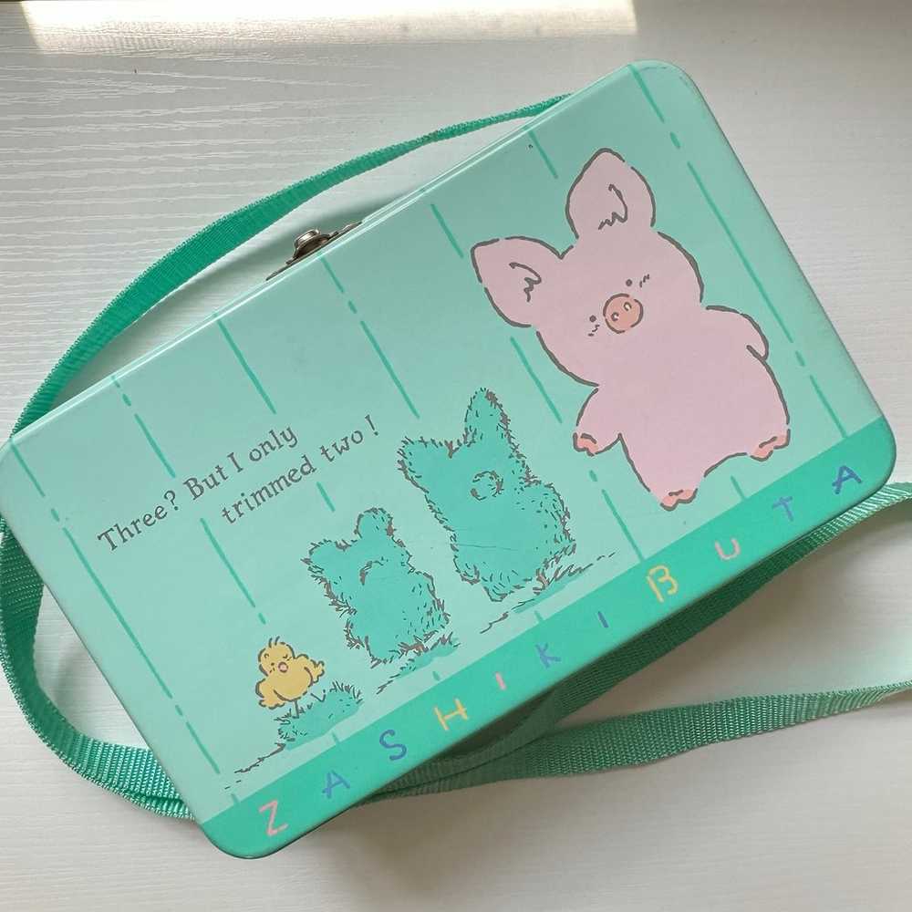 Vintage Sanrio zashikibuta tin case - image 2