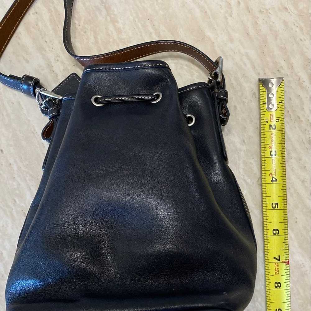 Vintage Coach Black Leather Bucket Shoulder bag - image 3