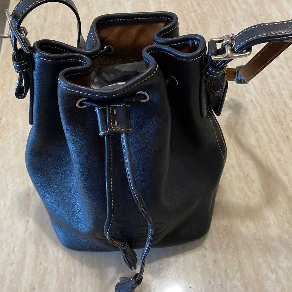 Vintage Coach Black Leather Bucket Shoulder bag - image 6