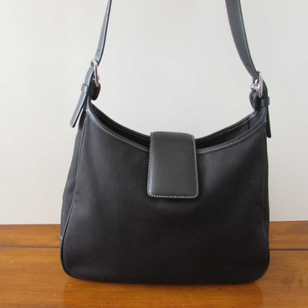 2000's Black Coach Canvas Shoulder Bag - image 1