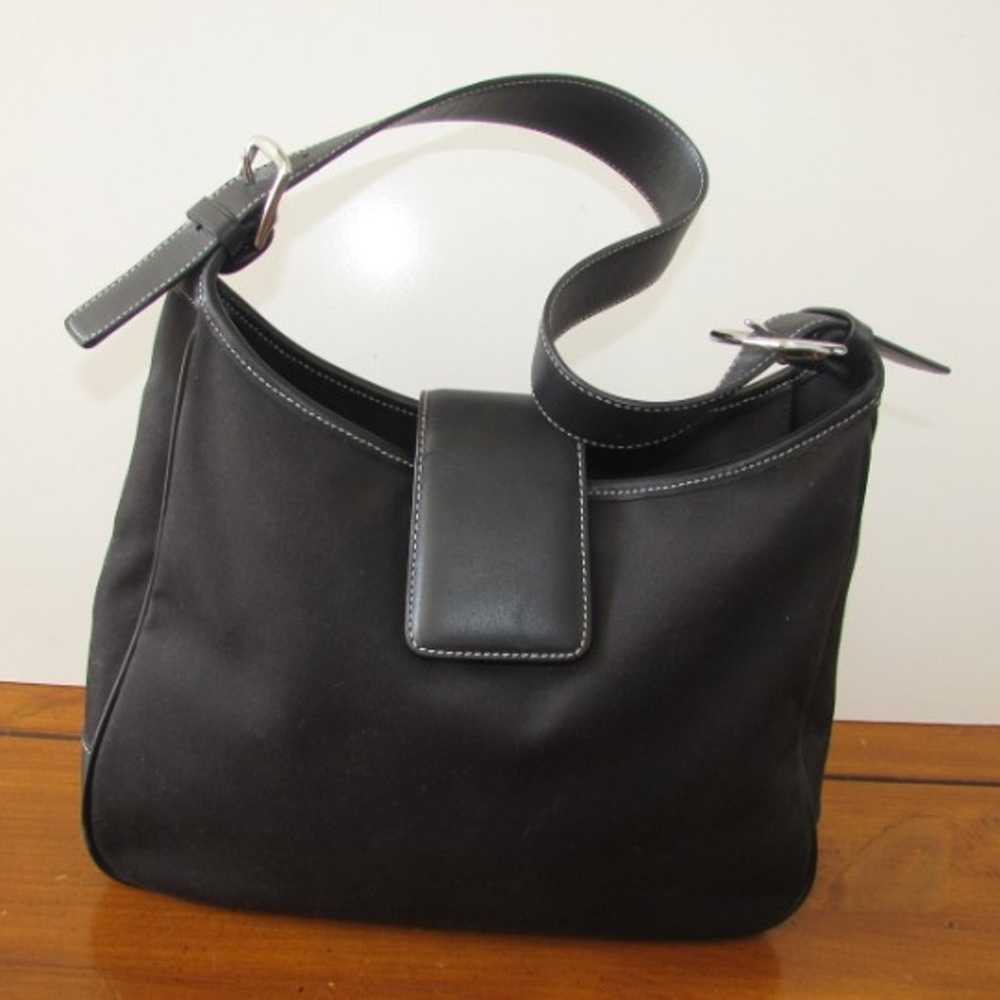 2000's Black Coach Canvas Shoulder Bag - image 2