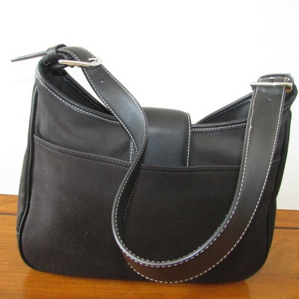 2000's Black Coach Canvas Shoulder Bag - image 6