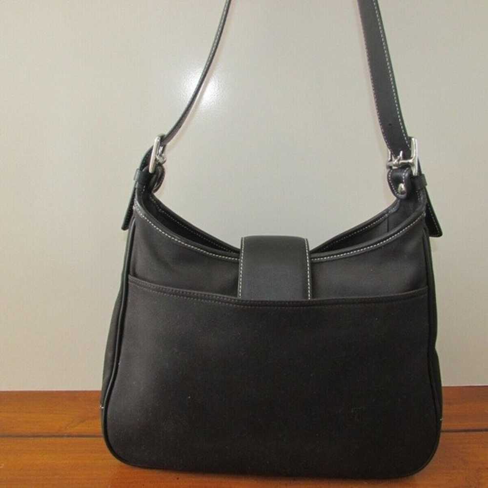 2000's Black Coach Canvas Shoulder Bag - image 7