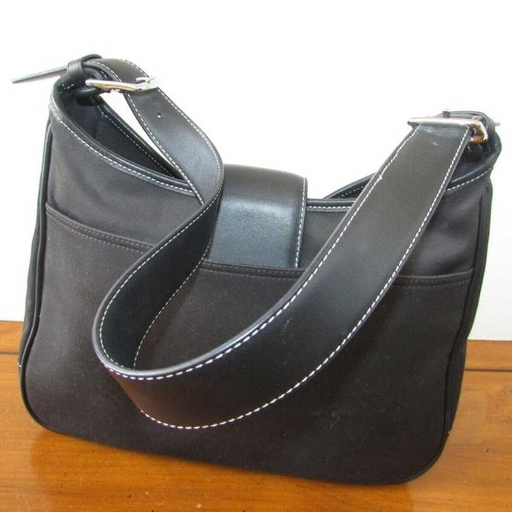 2000's Black Coach Canvas Shoulder Bag - image 8