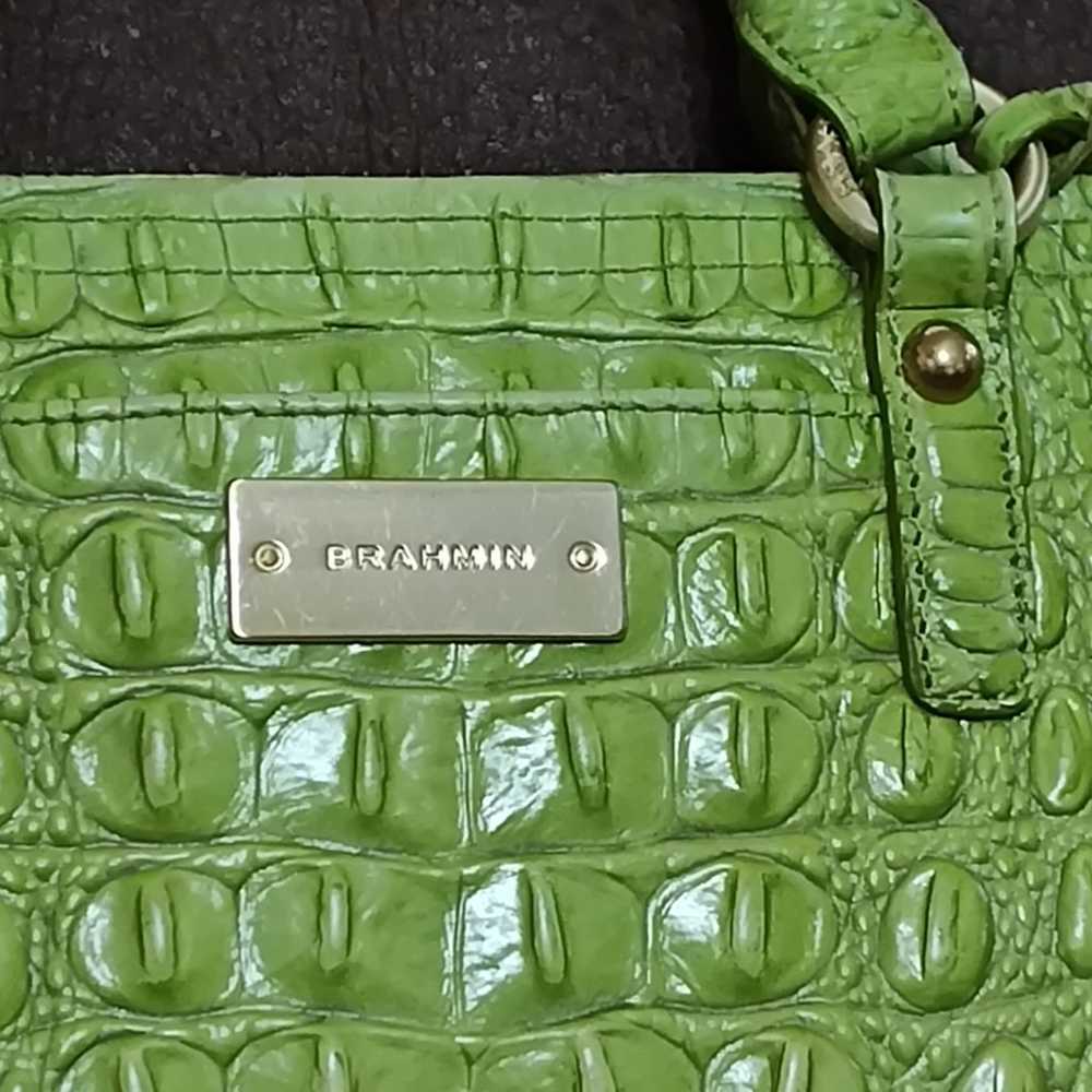 Brahmin Mini Asher Aloe Glossy Melbourne Leather … - image 2