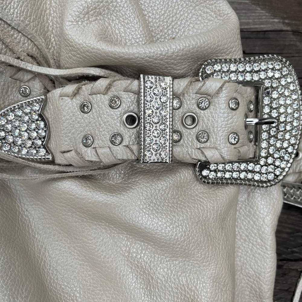 Unique Vintage Women's Cream and Silver Bag - image 7