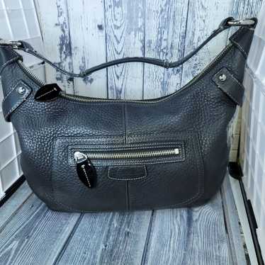 Vintage Coach hobo bag pebbled leather black - image 1