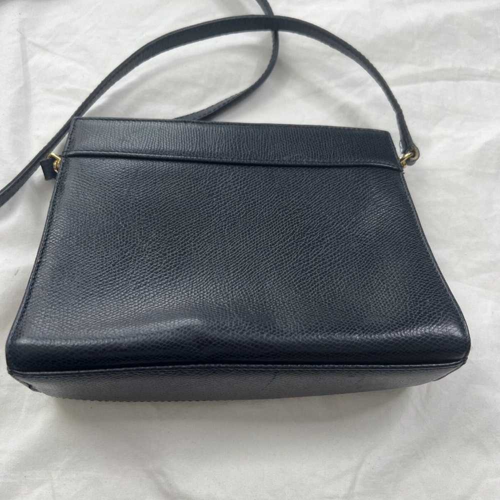 VINTAGE DONNA KAREN NY Small Navy LEATHER CROSSBO… - image 6