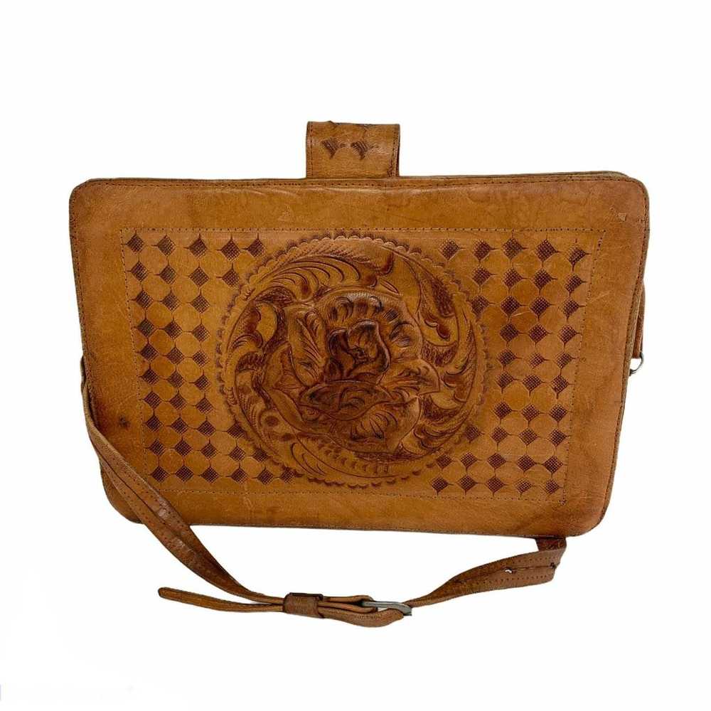 Vintage Tooled Leather Guitar 3D Purse - image 4