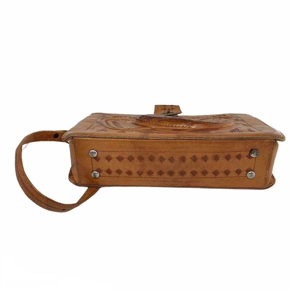 Vintage Tooled Leather Guitar 3D Purse - image 8